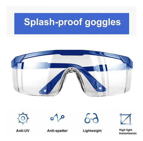 Óculos De Proteção Ocular Com Lentes Transparentes E Óculos
