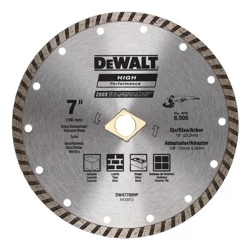 Disco Diamantado Turbo Dewalt  Dw47700hp