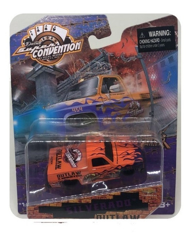 Maisto Super Convention Las Vegas 2023 Silverado Outlaw 1:64 Color Naranja Claro