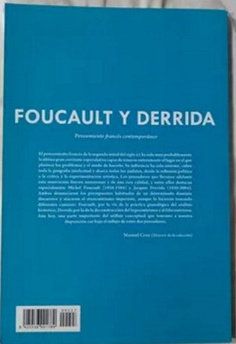 Foucault Y Derrida 51 Pensamiento Francés Contemporáneo, De Foucault Y Derrida 51 Pensamiento Francés Contemporáneo. Editorial Bonalletra Alcompas, Tapa Dura En Español, 2018