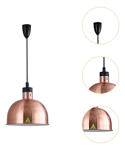 Lámpara De Calor Retráctil Colgante, Luz Bronce