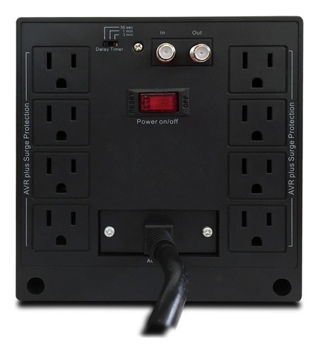 Regulador Cdp R-avr2408 2400va/1800w Con 8 Contactos.