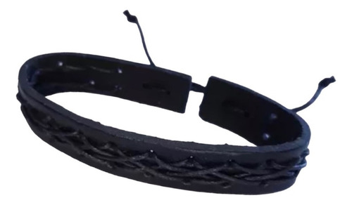 Pulsera Símil Cuero Hombre Mujer Adolescente Estilo Rústico