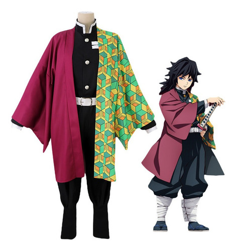 Disfraz De Cazador De Demonios: Kimono De Cosplay Tomioka Gi 1