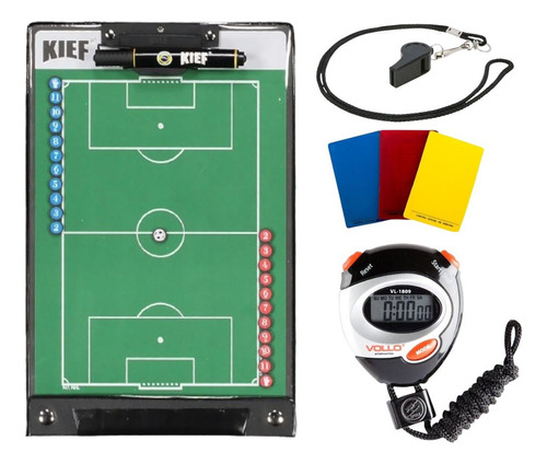 Quadro Tático Magnetico Tecnico Futebol Kit C/ Cronometro