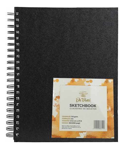 Sketch Book Dibujo Da Vinci Espiral A5 Serviciopapelero