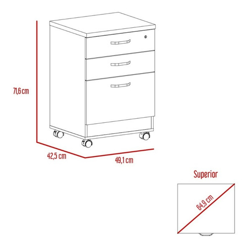 Imagen 5 de 7 de Archivador 3c + Cajonera 2p Home Office