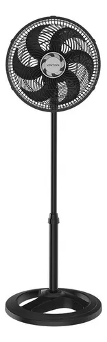 Ventilador de pie Ventisol Ventilador de Coluna Turbo 6 turbo con 6 aspas de Plástico color negro estructura color negro, 30cm de diámetro 60 Hz 220V