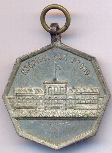 Medalla San Pedro Ba Medicina Hospital Hermanas Pobres 1897 