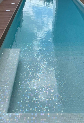 Mallas Mosaicos Para Piscina Blanco Azul Tornasol 