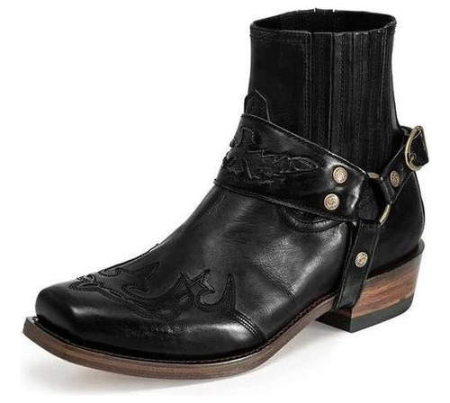 Botas Vaqueras Para Hombre Bordadas De Estilo Romano Vintage