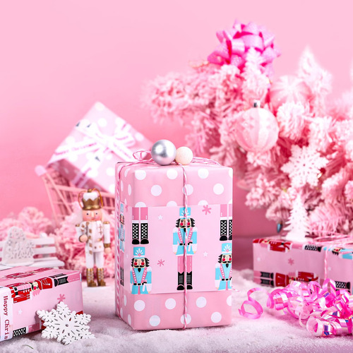 Papel De Regalo Reversible Navidad Mini Rollo 43 Cm X 10 M