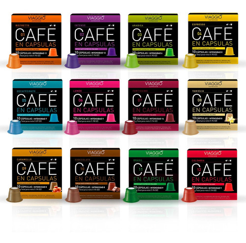 Pack 60  Capsulas De Cafe Viaggio Compatibles Con Nespresso