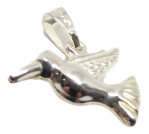 Dije Plata 925 Laminado Ave Pajaro Colibri Mujer Dama Chica Color Plateado