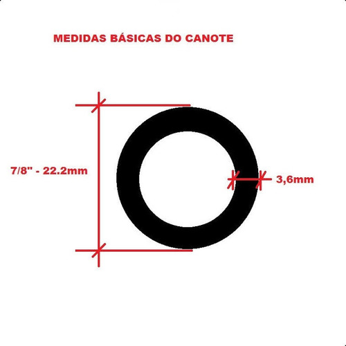 Imagem 2 de 2 de Canote Reto Selim 22.2 X 350 Cruiser Extra Light Anod Preto