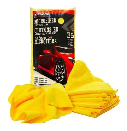 36 Piezas De Toallas, Paños De Microfibra Absorbentes 40.6cm Color Amarillo
