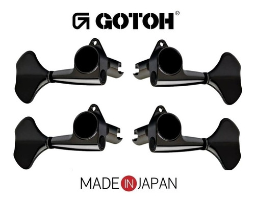 Jogo De Tarraxas Gotoh Gb707 Black 2+2 Baixo 4 C