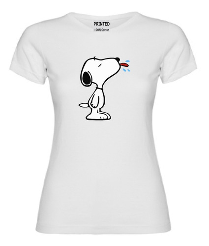 Polera Mujer Estampado Snoopy Sacando Lengua 