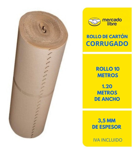 Imagen 1 de 1 de Rollo Carton Corrugado 10 Metros X 1.2m / Rollos De Embalaje