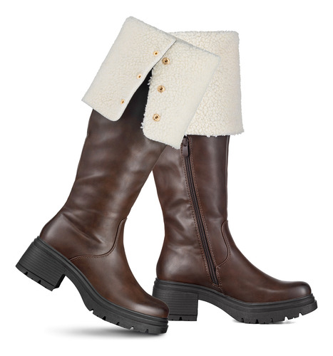 Botas Largas Mujer De Moda Comodo Tacon Grueso Weide Czy615