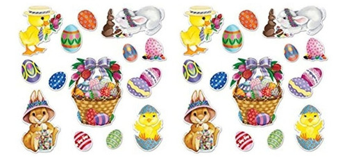 Beistle Easter Basket & Friends Cutouts 28 Piece, 4  - 15.25