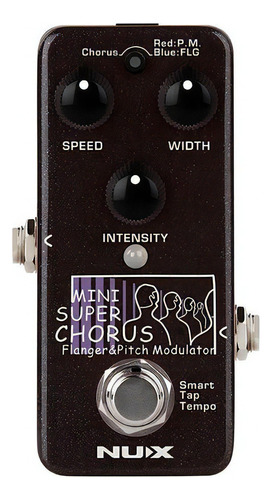 Mini Pedal Chorus Para Guitarra Nux Nch-5 Mini Super Chorus Color Marrón oscuro
