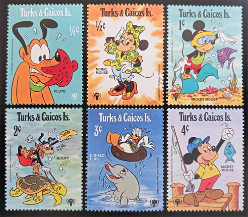 Turks & Caicos Infantil, Serie Sc 399-404 1979 Mint L18601