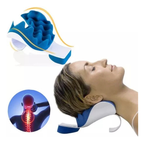 Almohada Ergonomica De Viaje Masaje Dolor Cuello Cervical