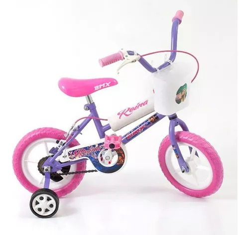 Bicicleta Nena Rodado 12 Color Violeta/rosa Con Rueditas