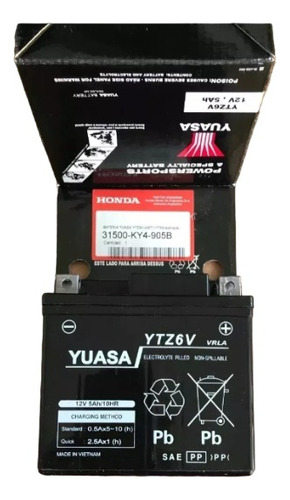 Yuasa Ytz6v Original Honda Genamax