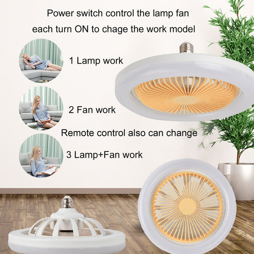 (y) Ventiladores Con Luz Led, 3- Modernos Para Lámpara Smart