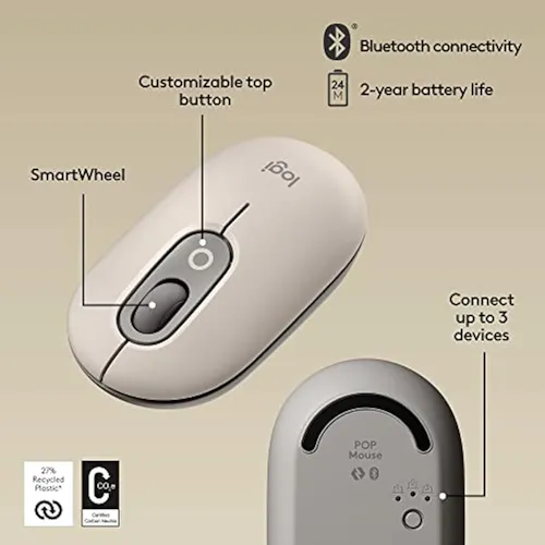 Logitech Pop Mouse, Ratón Inalámbrico Con