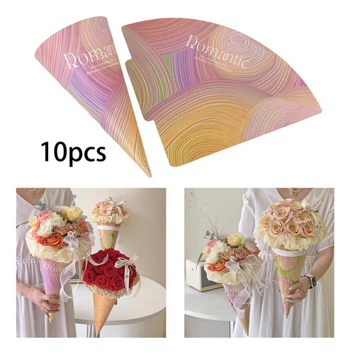 10 Soportes Para Flores De Helado De Cono De Estilo B