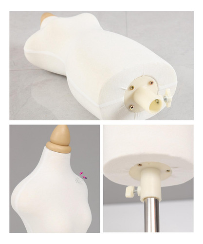Mini Manequim De Costura Em Forma De Vestido, L E Prata