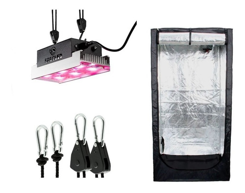  Kit Indoor Led Carpa 80x80 + Led 300w Specled + Poleas