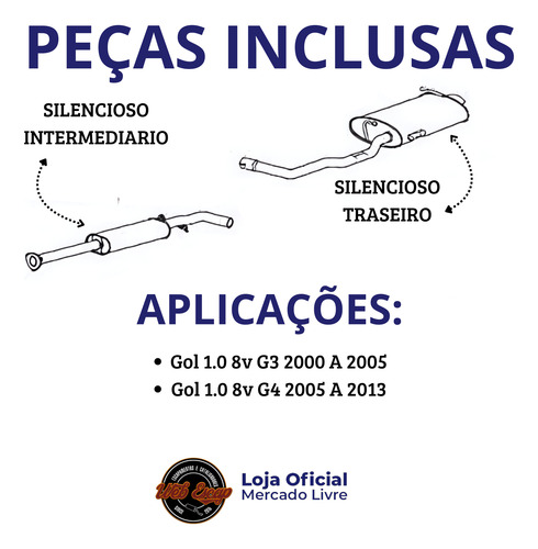 Kit Descarga Original Gol Bola G3 G4 1.0 8v 2000 A 2013 44mm