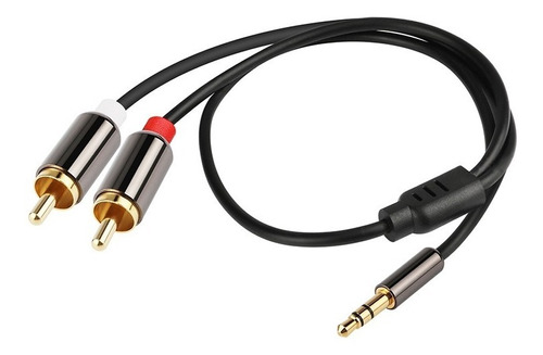 Cable Audio Auxiliar Plug Jack3.5 Mm Macho 2rca Chapado Oro 