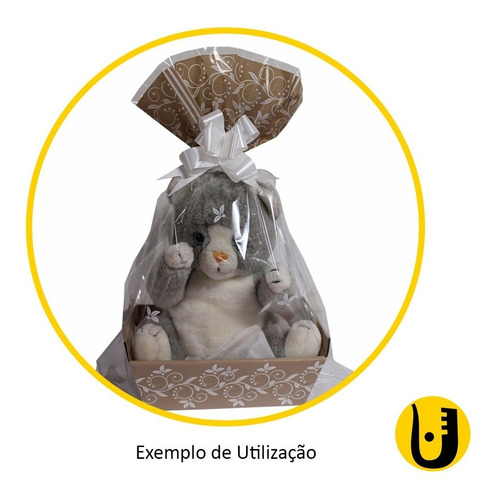 Imagem 3 de 4 de Kit 100 Sacos Para Cestas 45x59 + 50 Sacos Presente 35x59