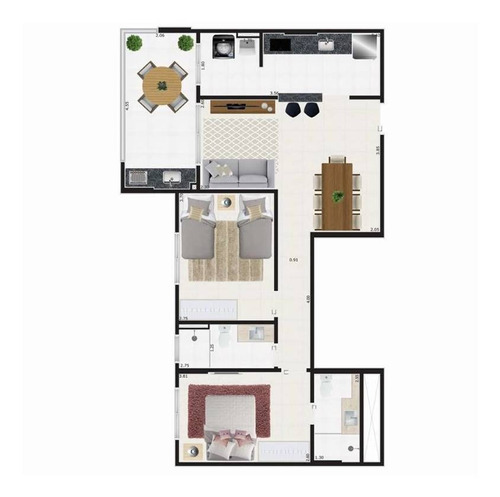Imagem 1 de 14 de Apartamento, 2 Dorms Com 76.37 M² - Centro - Mongagua - Ref.: Ctm754 - Ctm754