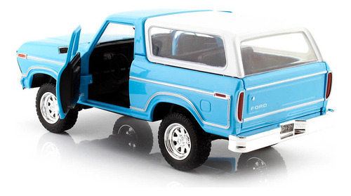 1/24 1978 Ford Bronco Motor Max Color Azul Con Camper
