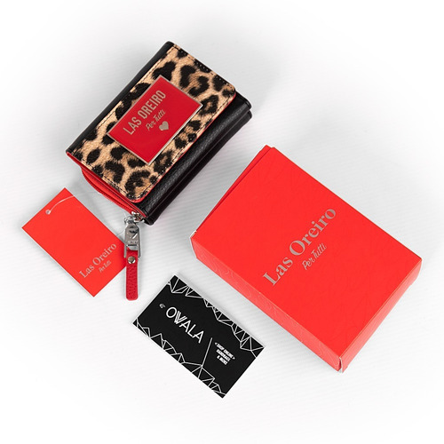 Imagen 5 de 6 de Billetera Dama Monedero Las Oreiro Simil Cuero Animal Print