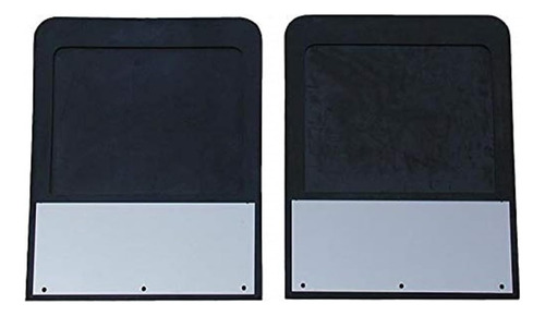 Flaps De Barro Dobles Inoxidables - S70764set, Negro/blanco