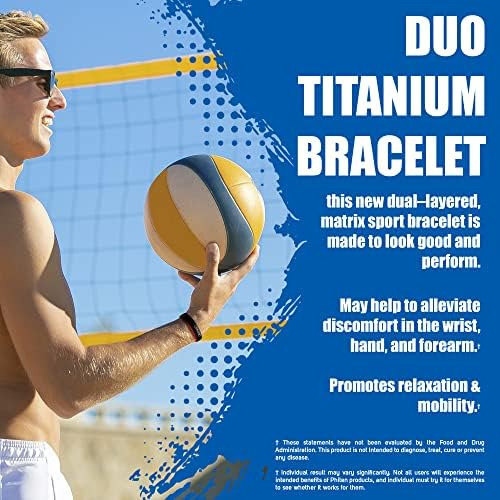 Phiten Duo Pulsera De Titanio - Pulsera De Silicona Deportiv