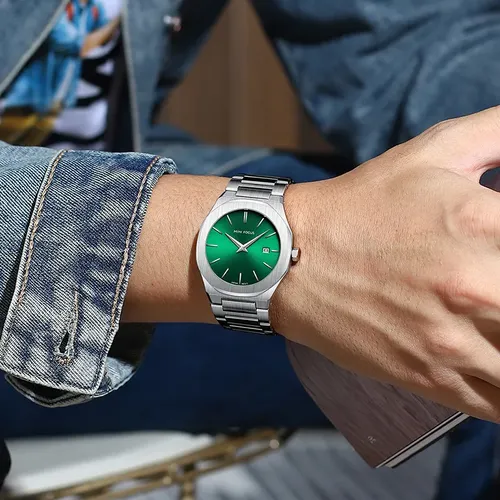 Relógio De Pulso Masculino Mini Focus Analógico Aço Inox | Frete