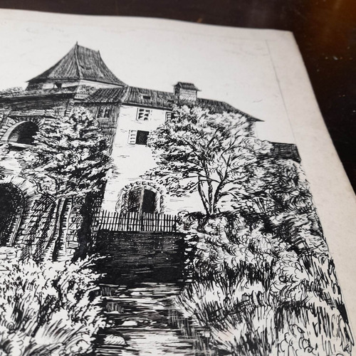 Imagem 8 de 8 de Pintura Desenho Nanquim Bico De Pena Antigo Sem Moldura