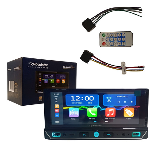 Central Multimídia 1din Mp5 Universal Bt Carplay Sem Fio