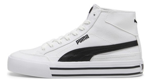 Tenis Puma Court Classic Vulc Mid Fs Bota - 39726502 Bco/ngo