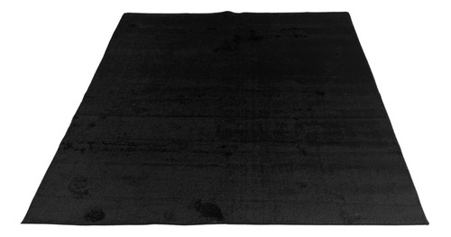 Tapete Antiderrapante 200x250 Cm (2,0x2,5 Metros) Pelo Baixo Cor Preto Desenho do tecido Liso