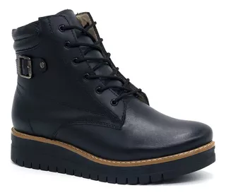 Botin Casual De Cuero Par&ss Pa23-chavo Negro