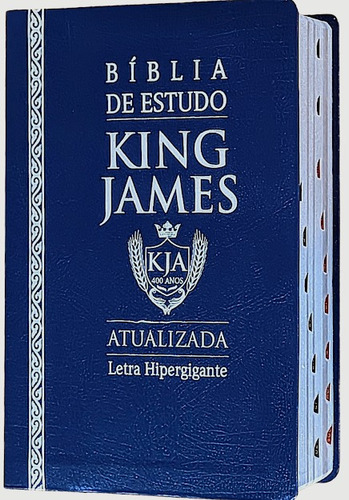 Bíblia De Estudo King James Atualizada Bkj Capa Luxo - Grande